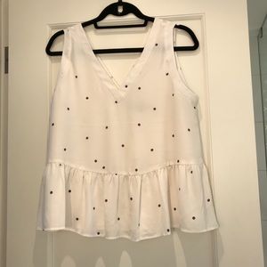 Loft Peplum Top with little flowers